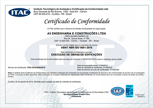 Certificados da nossa empresa